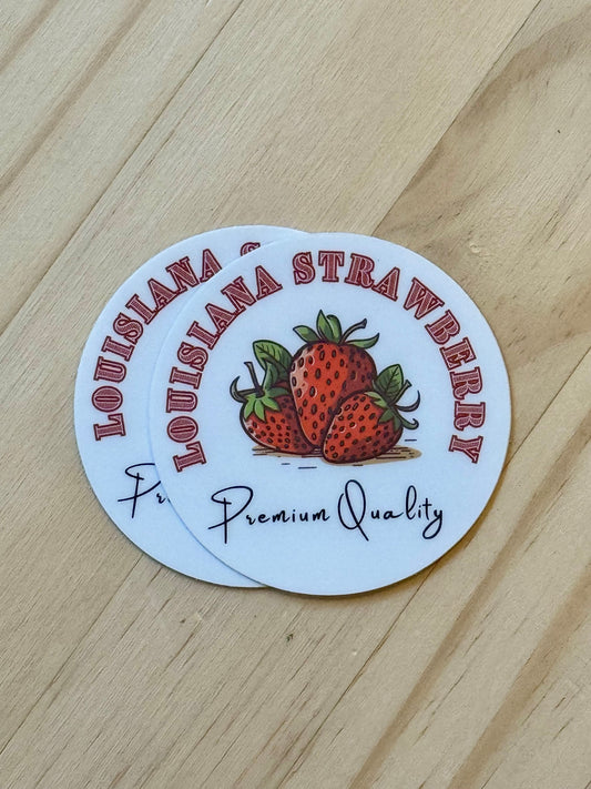 AV&Co Louisiana Strawberries Premium Quality Sticker