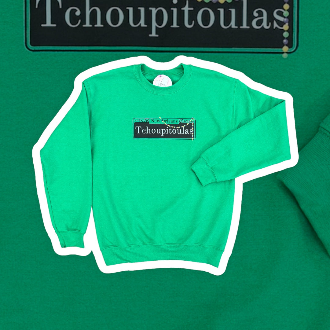 AV&CO. Tchoupitoulas Street Sign Sweatshirt