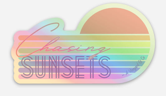 AV&Co Chasing Sunsets Sticker