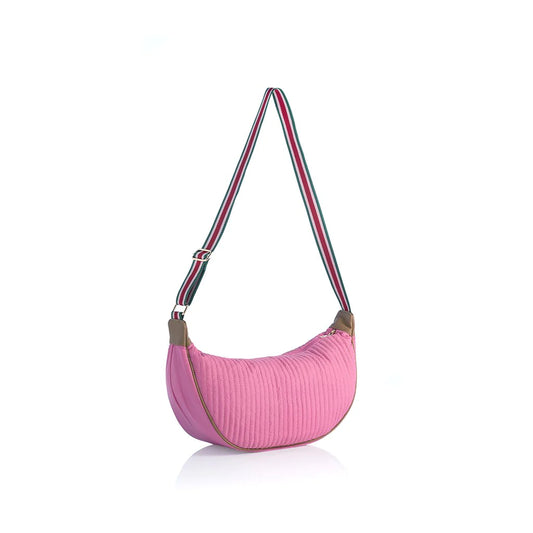 Ezra Quilted Nylon Large Cross-body, Pink