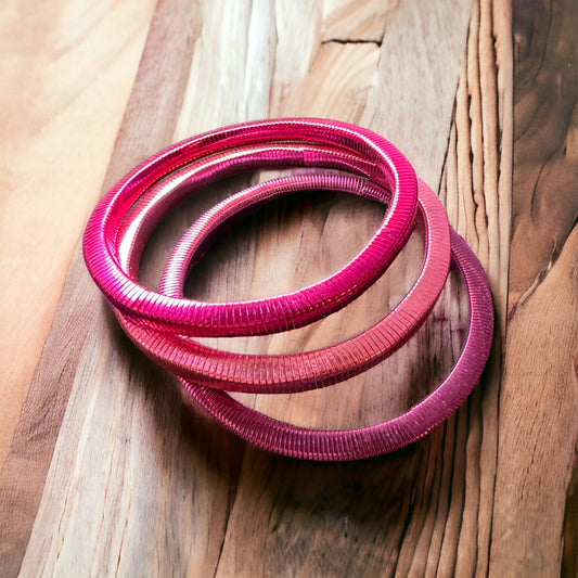 Pink Ombre Stretchy Bracelets Set of 3
