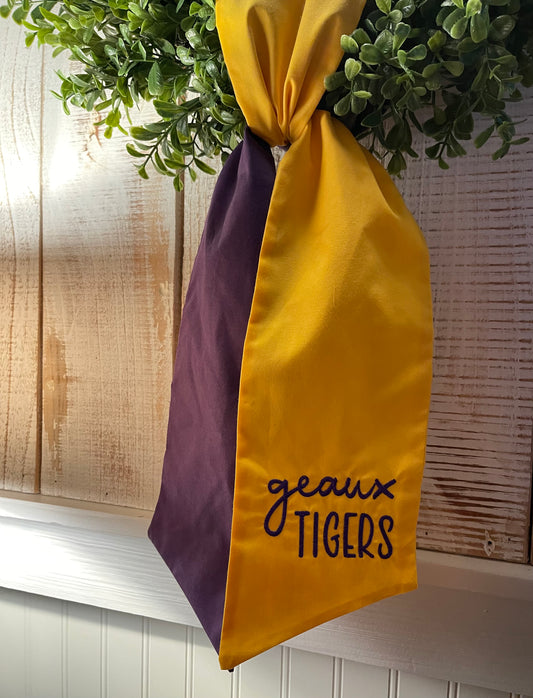 Geaux Tigers Wreath Sash