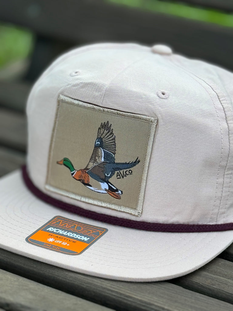 Richardson Rope Mallard Patch - Peach/Maroon Rope